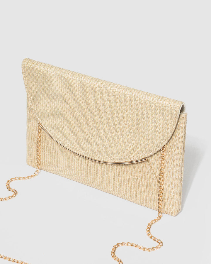 Colette by Colette Hayman Gold Dalila Envelope Clutch Bag