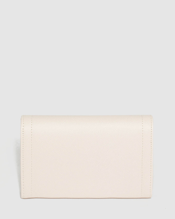 Ivory Lila Panel Clutch Bag | Clutch Bags