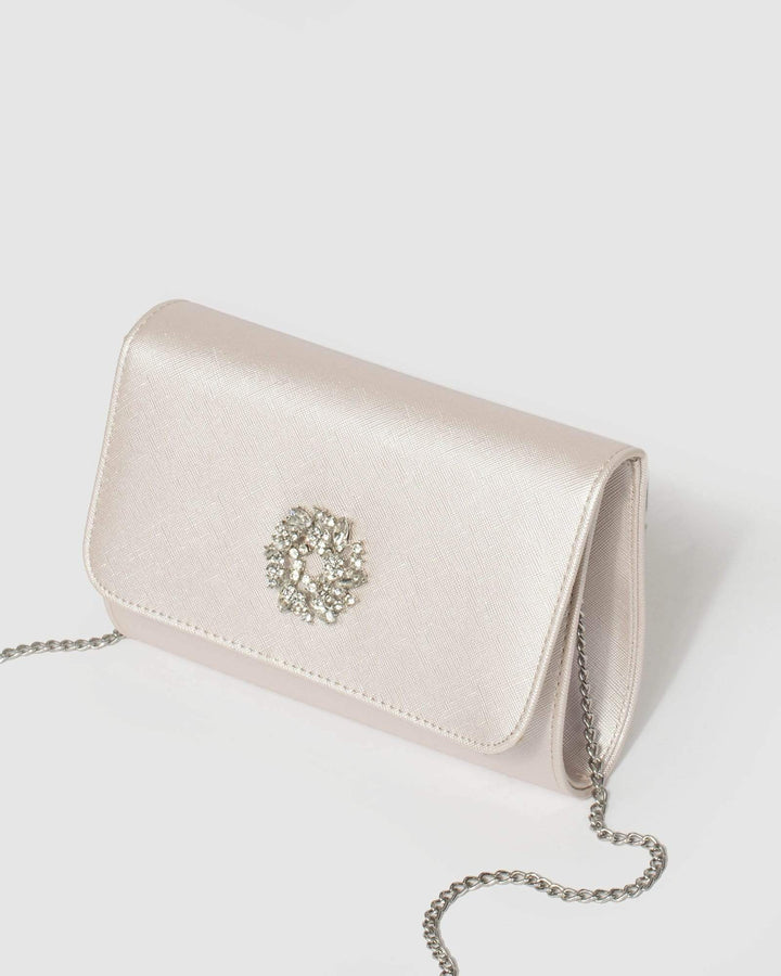 Ivory Lulu Crystal Clutch Bag | Clutch Bags