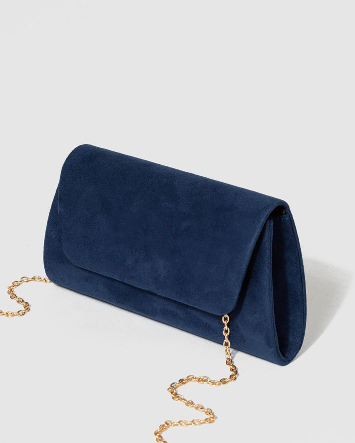 Navy Blue Leaha Evening Clutch Bag | Clutch Bags