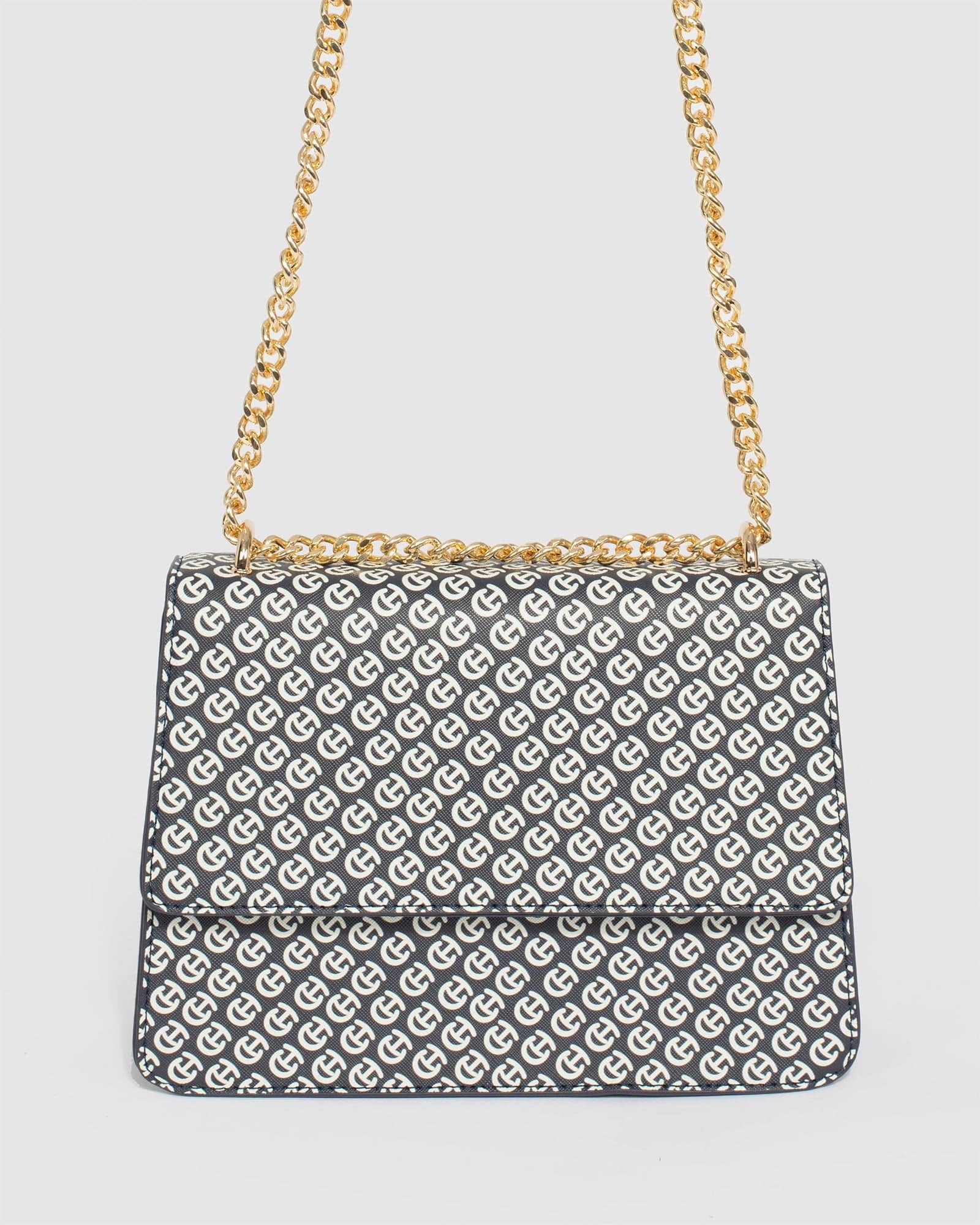 Navy Blue Monogram Rachel Crossbody Bag colette by colette hayman