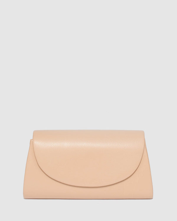 Colette by Colette Hayman Nude Leaha Fold Over Clutch Bag