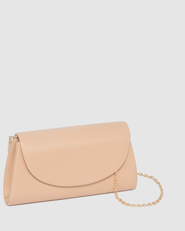Colette by Colette Hayman Nude Leaha Fold Over Clutch Bag