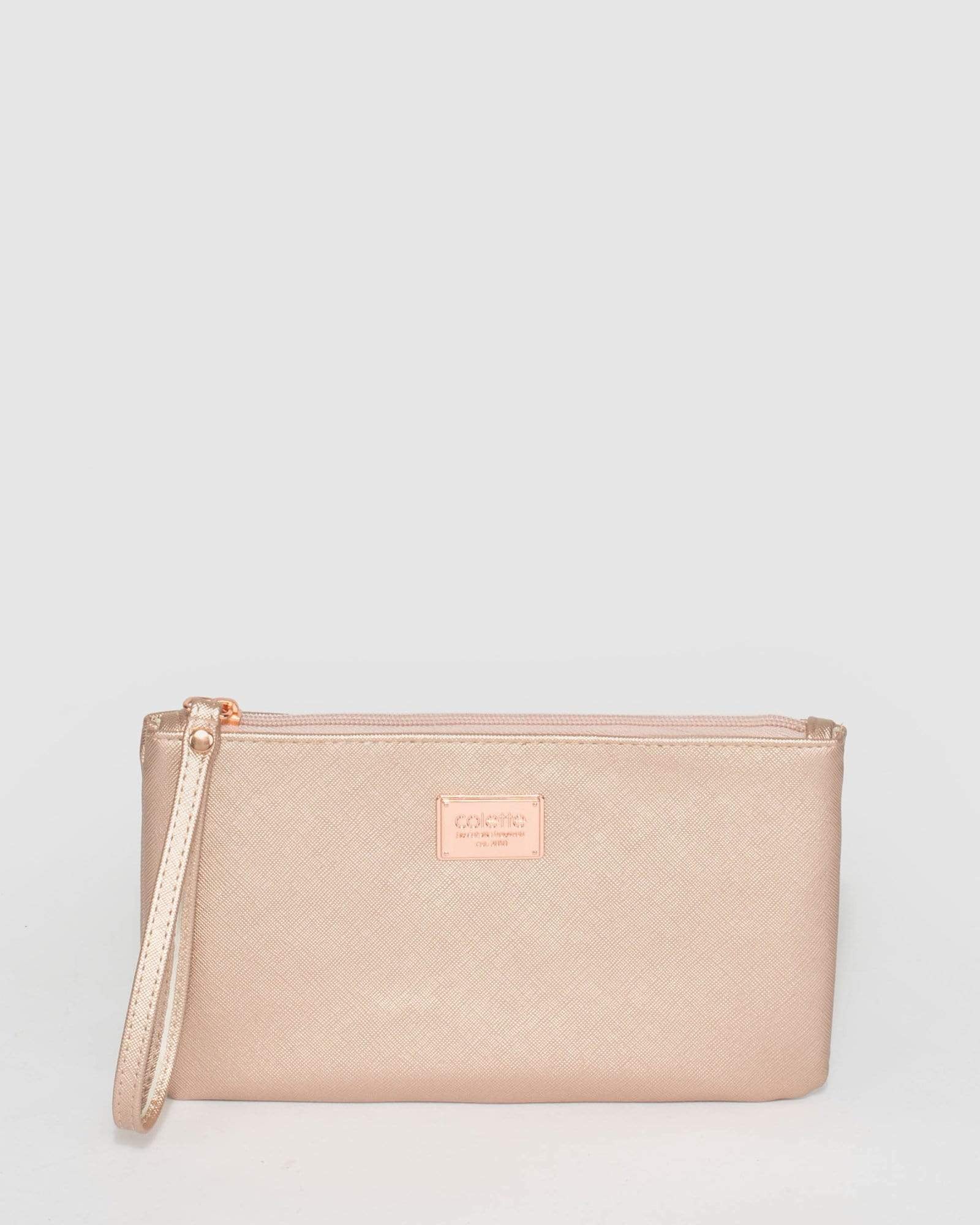 Rose Gold Brook Wristlet Purse Online Colette Hayman