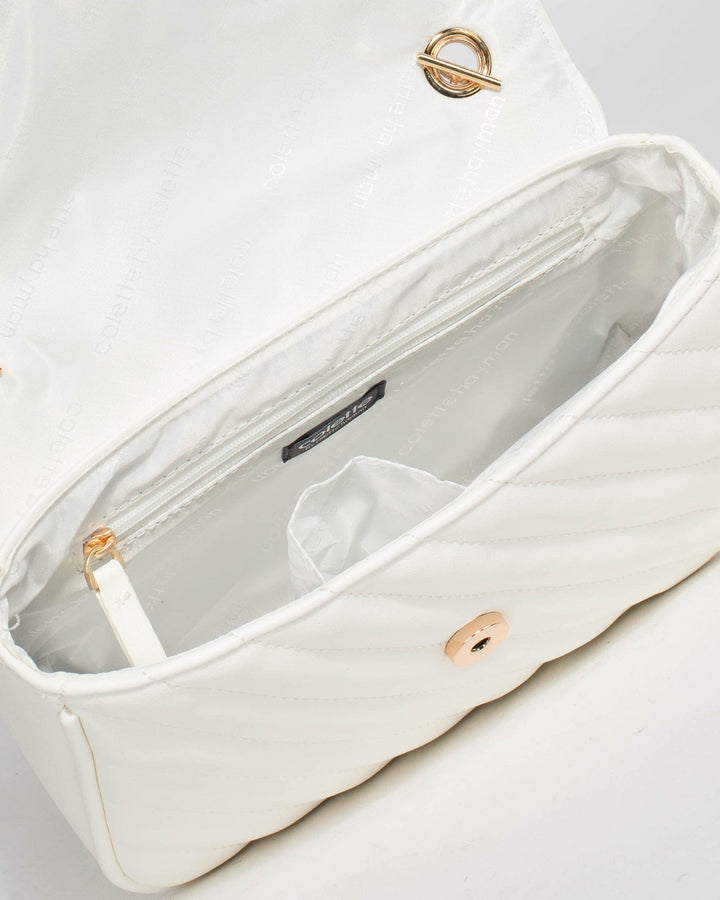 White Maeve Bee Crossbody Bag | Crossbody Bags