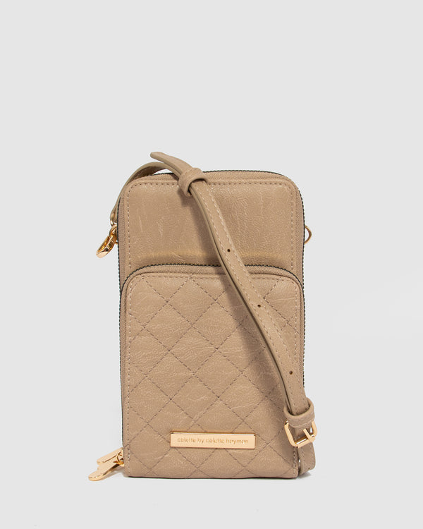 Taupe Koni Phone Crossbody Bag