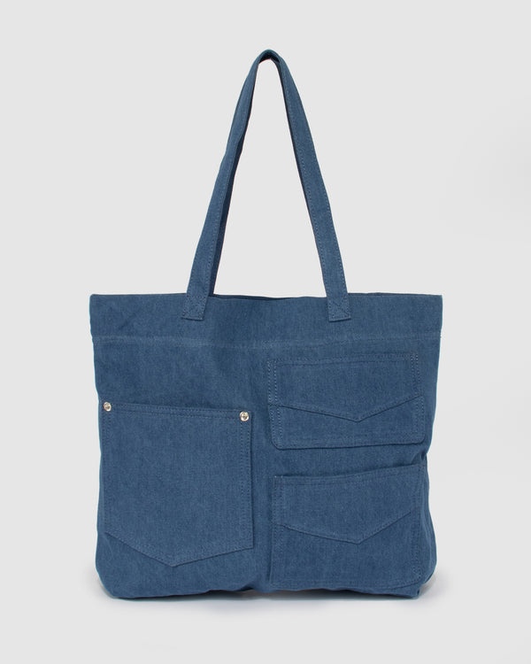 Blue Clara Denim Tote