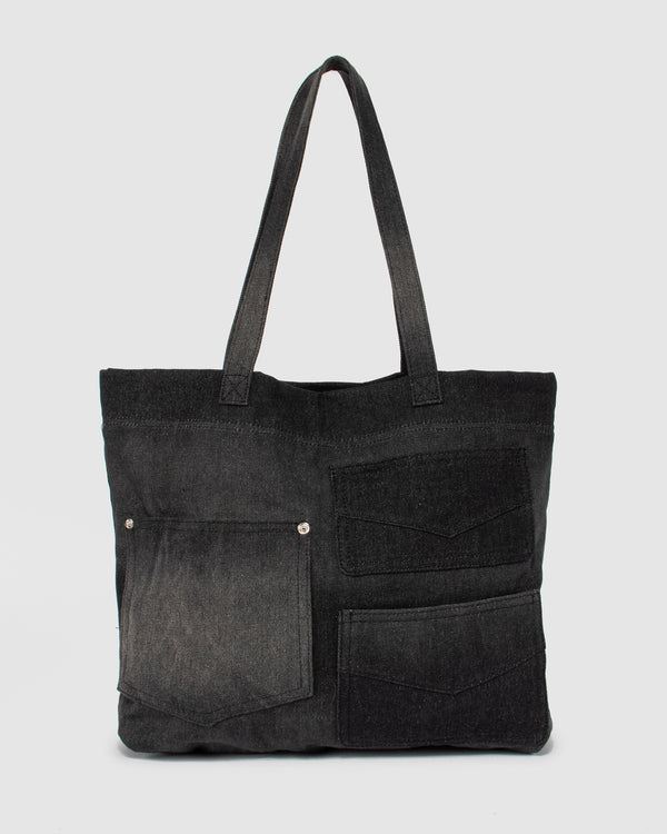 Grey Clara Denim Tote