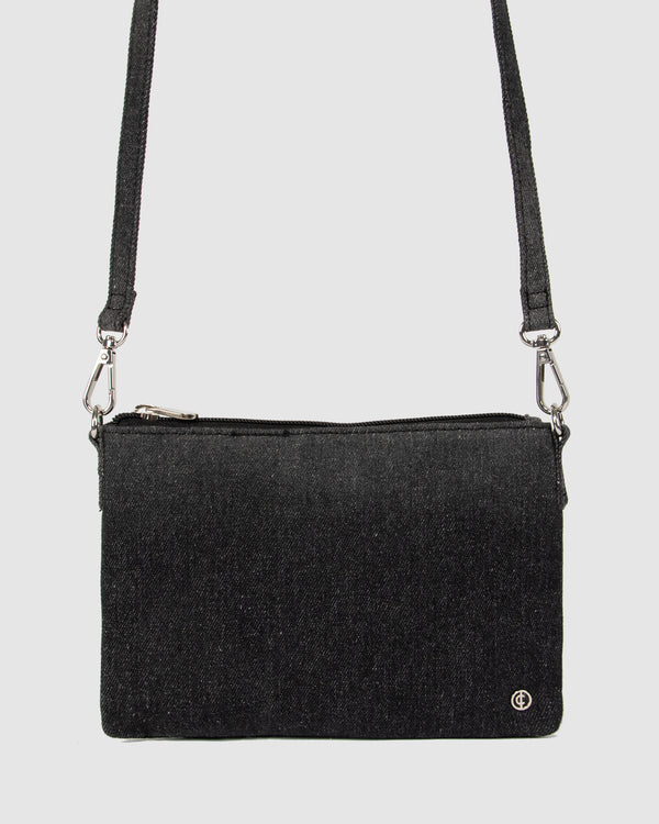 Grey Mary Kate Denim Crossbody