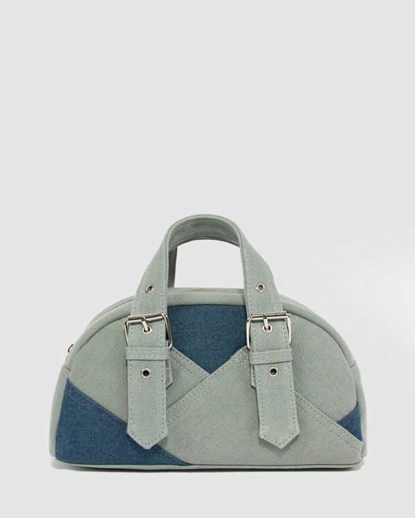 Isabella Denim Bowler Bag