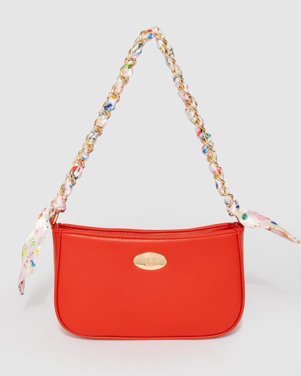 Red Frankie Scarf Junior Shoulder Bag