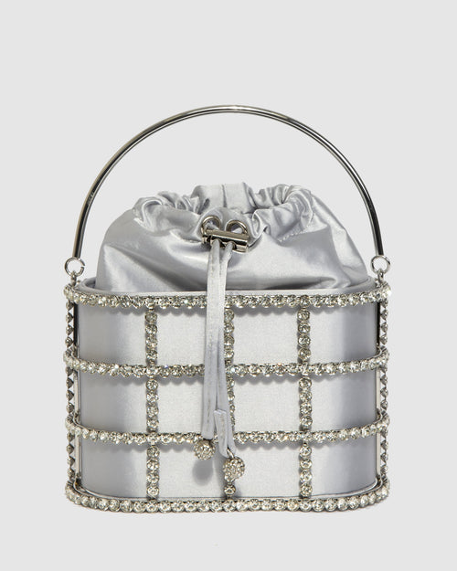 Silver Daisy Cage Bag