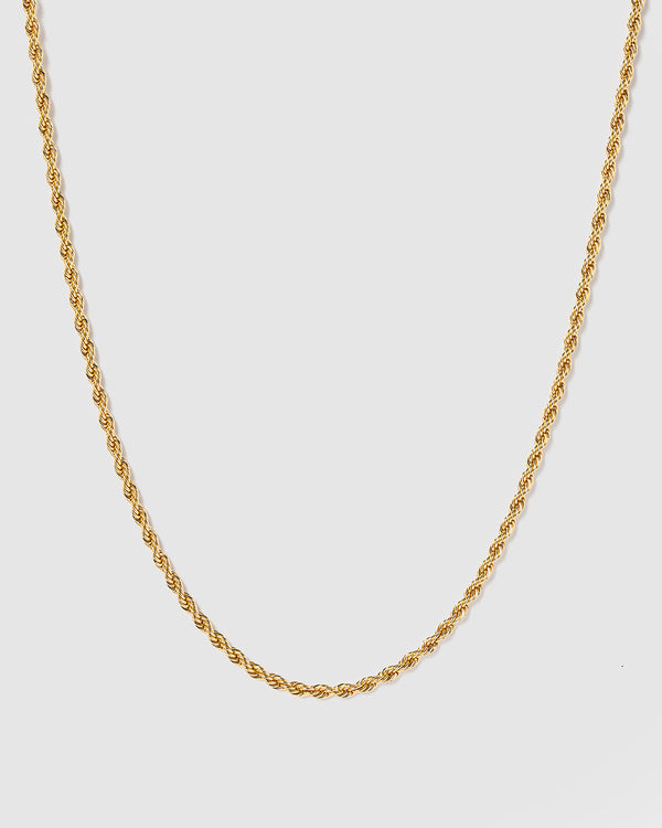 Gold Thin Rope Chain Necklace