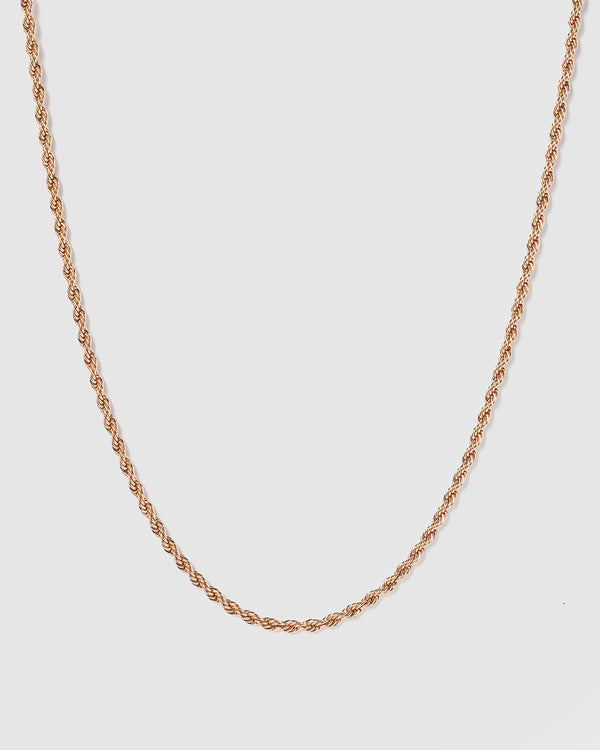 Rose Gold Thin Rope Chain Necklace