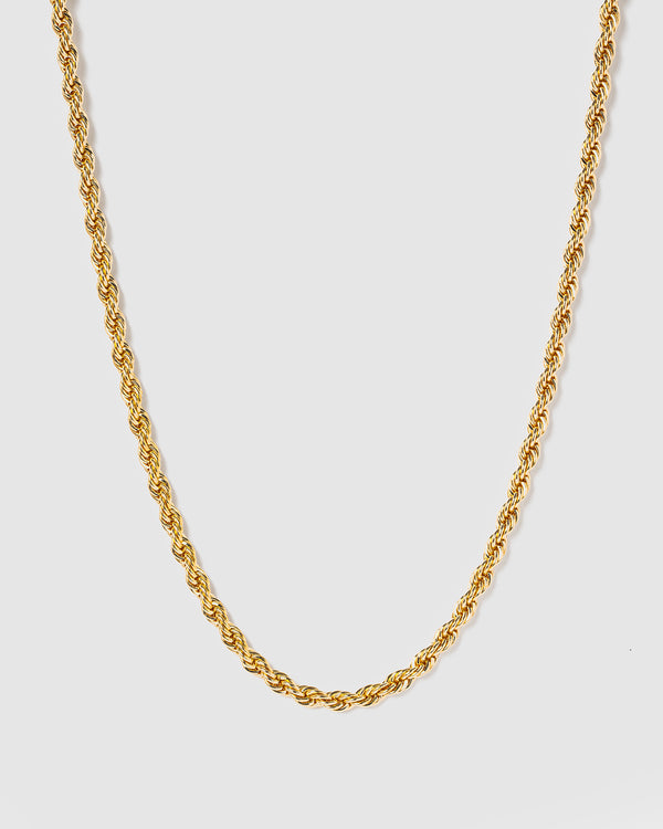 Gold Thick Rope Chain Necklace