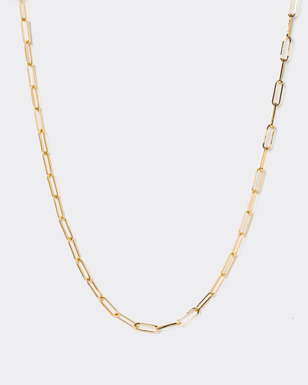 Gold Paperclip Chain Necklace