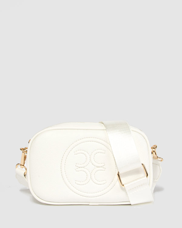 White Amalia Logo Crossbody