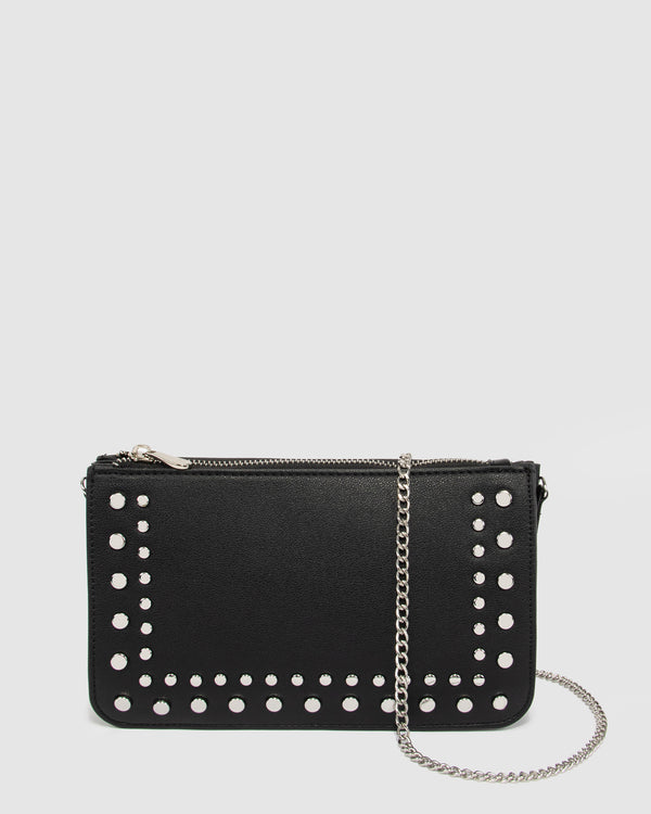 Black Willow Stud Crossbody Bag