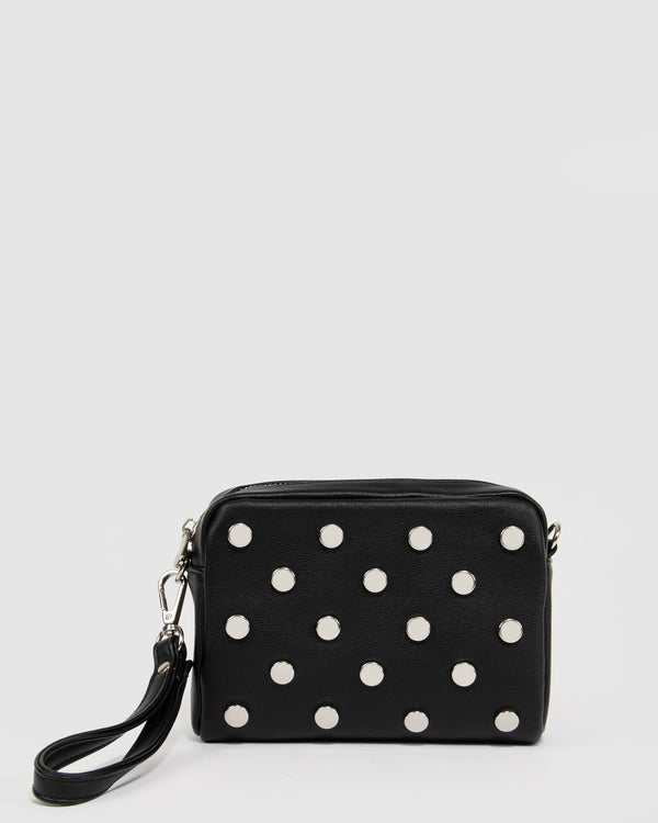 Black Suri Stud Crossbody Bag