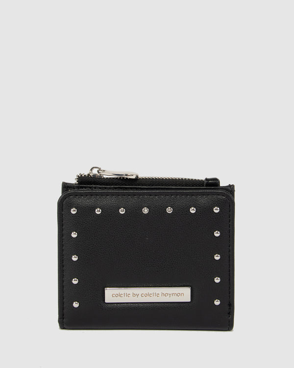 Black Stud Mini Han Wallet