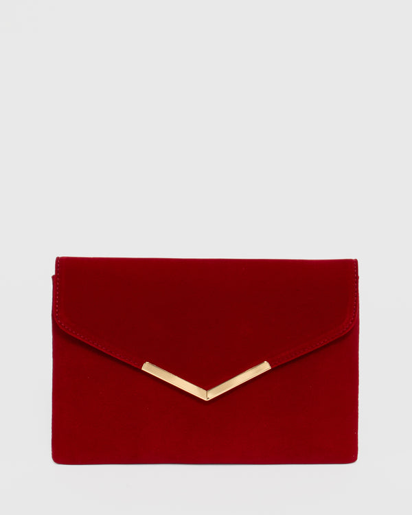 Red Jordana Clutch Bag