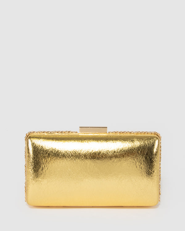 Gold Steph Chain Clutch