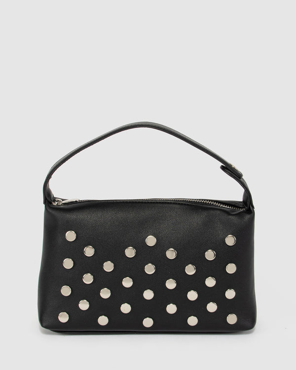 Black Abby Stud Shoulder
