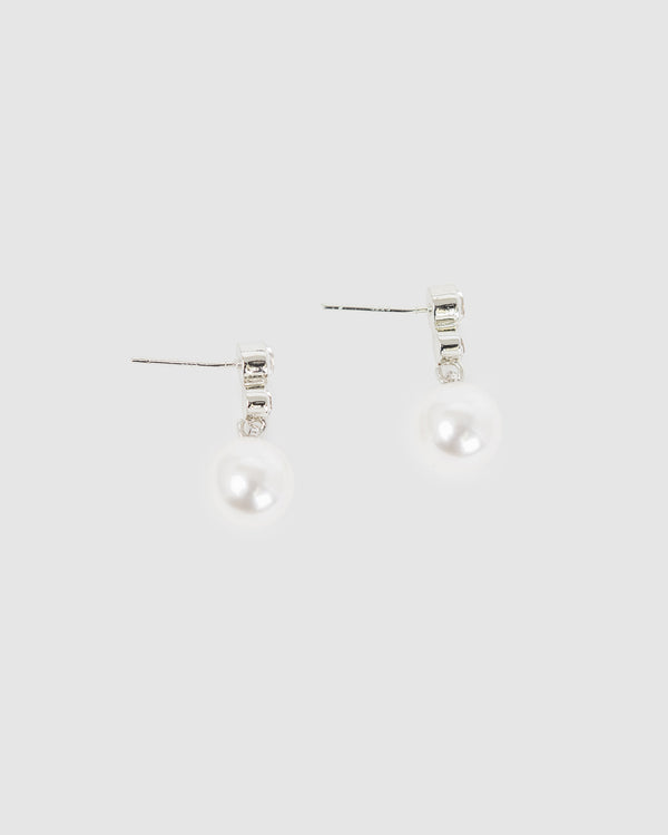Crystal And Pearl Earrings