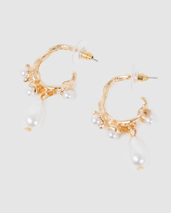 Pearl Hoop Earrings