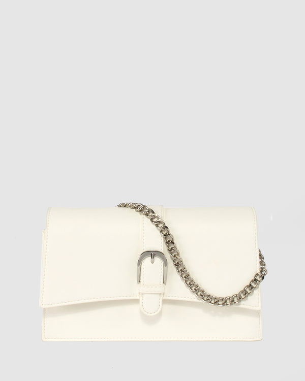 White Alana Chain Shoulder