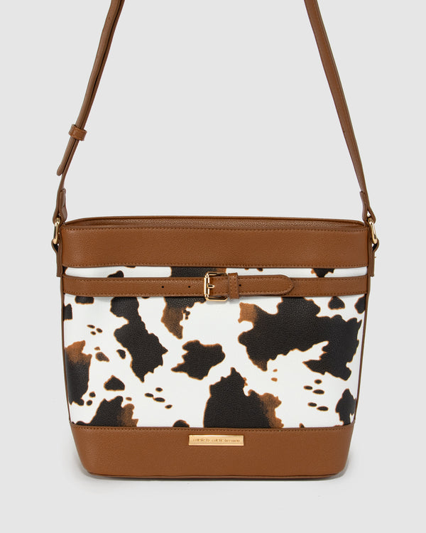 Print Pia Buckle Bucket Bag