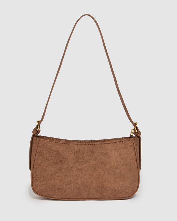Brown Frankie Buckle Strap Shoulder Bag