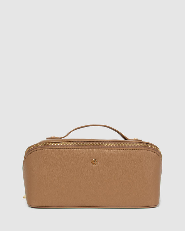 Caramel Fold Out Cosmetic Case