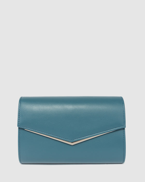Teal Kelsey Clutch