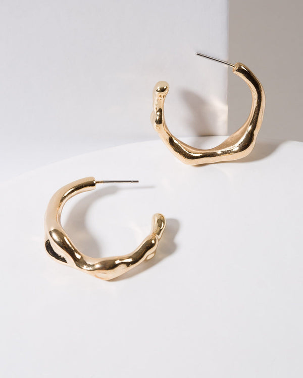 Colette by Colette Hayman Abstract Chunky Hoop Earrings