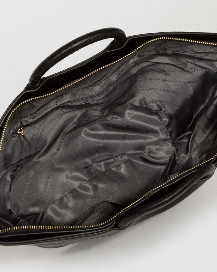 Colette by Colette Hayman Black Alice Weave Tote Bag