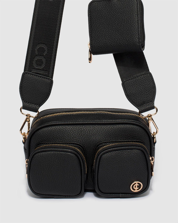 Colette by Colette Hayman Black Amalia Double Pocket Crossbody Bag