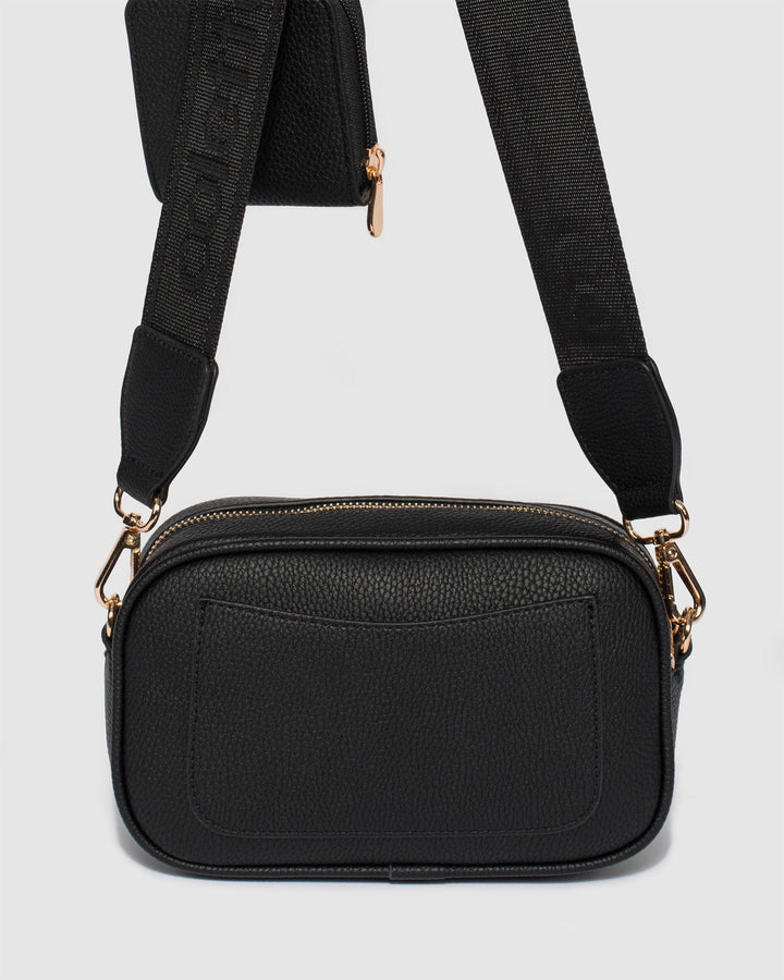 Colette by Colette Hayman Black Amalia Double Pocket Crossbody Bag