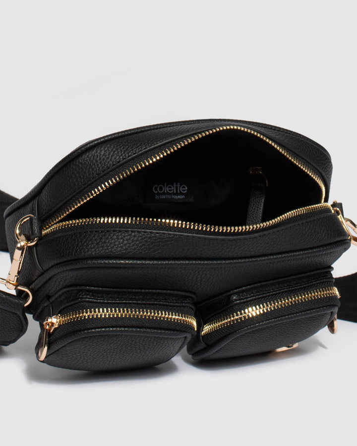 Colette by Colette Hayman Black Amalia Double Pocket Crossbody Bag