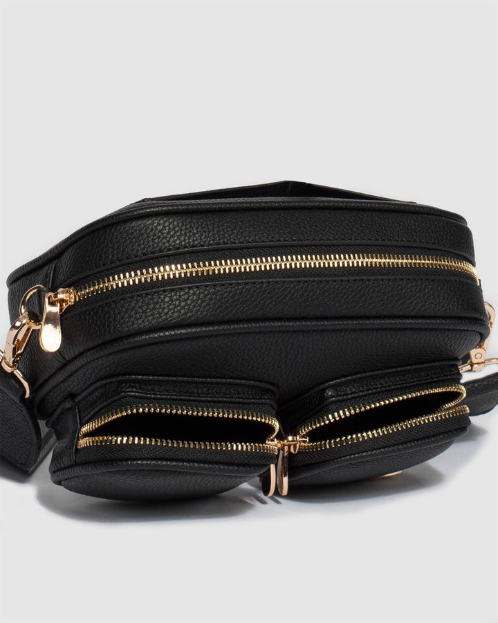 Colette by Colette Hayman Black Amalia Double Pocket Crossbody Bag