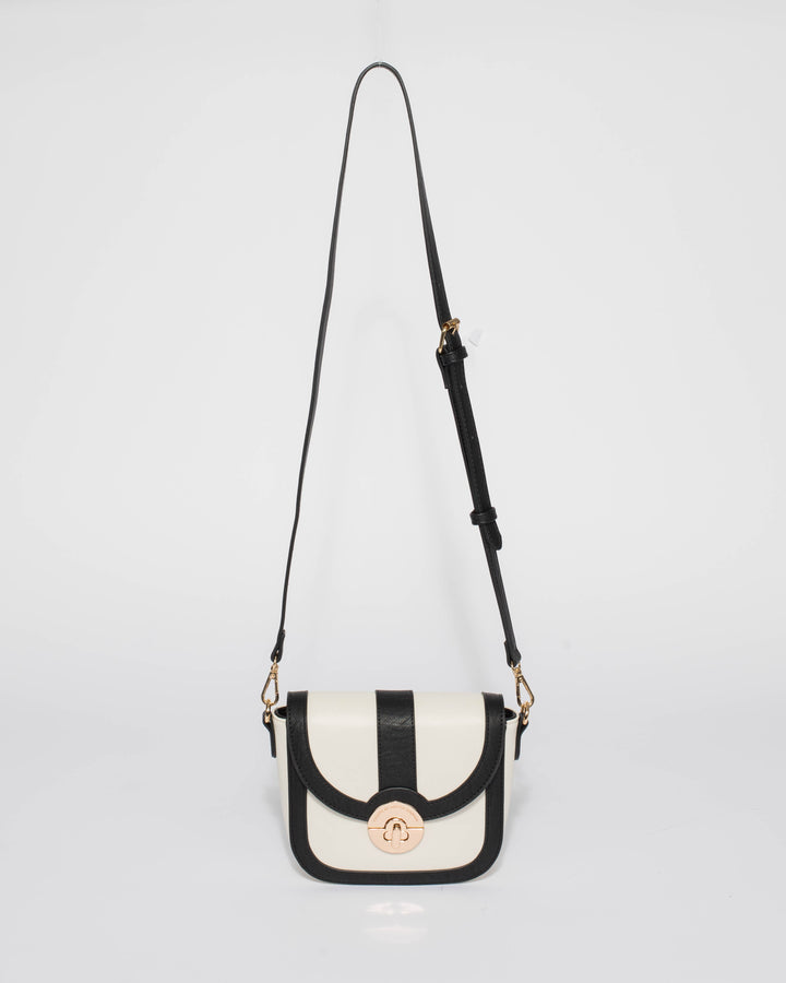 Colette by Colette Hayman Black and Ivory Anneka Crossbody Bag