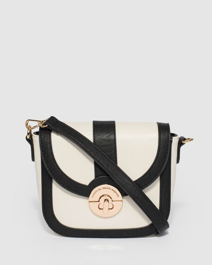Colette by Colette Hayman Black and Ivory Anneka Crossbody Bag