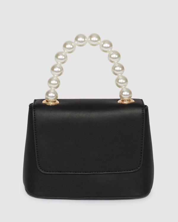 Colette by Colette Hayman Black Ashy Pearl Handle Mini Bag