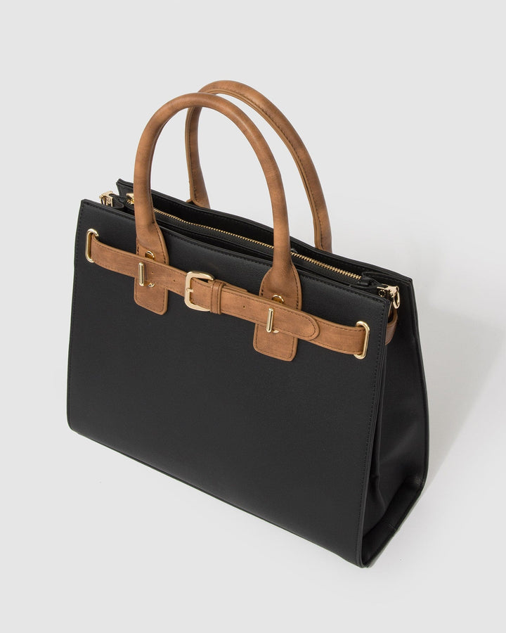 Colette by Colette Hayman Black Athena Belt Tote Bag