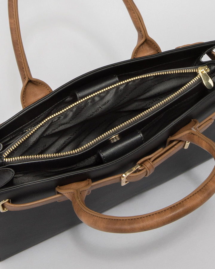 Colette by Colette Hayman Black Athena Belt Tote Bag