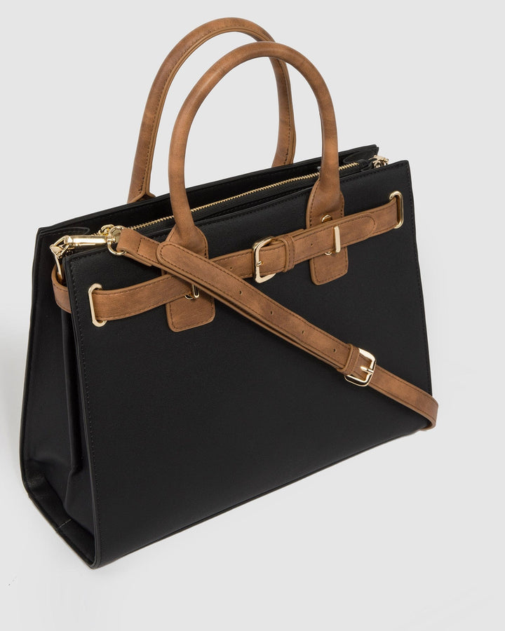 Colette by Colette Hayman Black Athena Belt Tote Bag