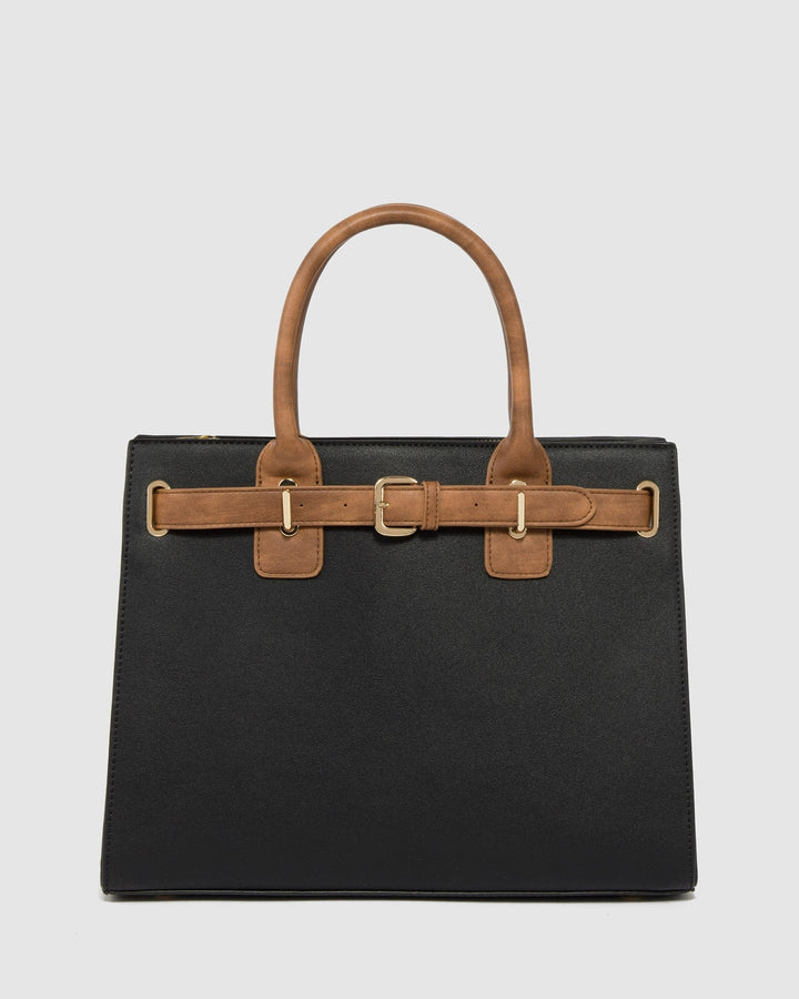 Colette by Colette Hayman Black Athena Belt Tote Bag