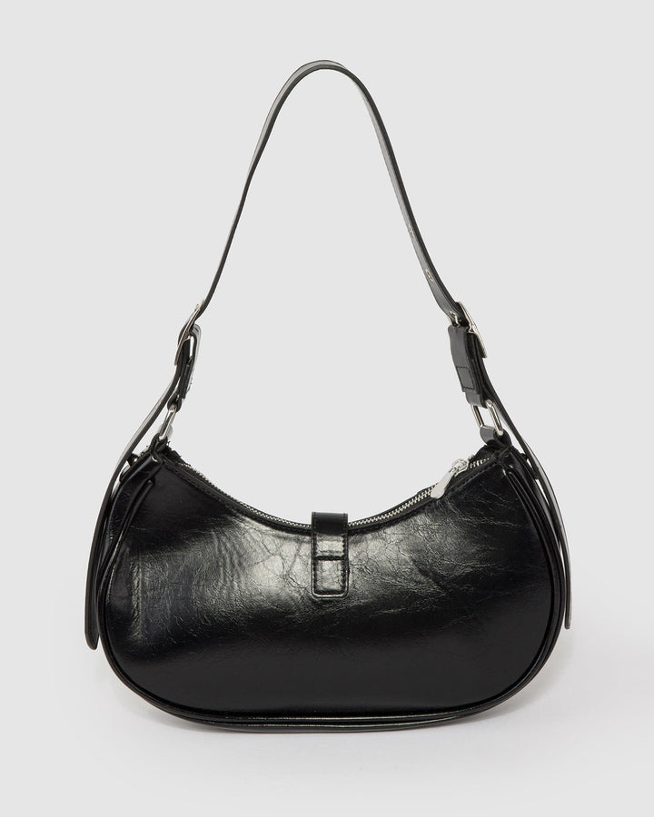 Colette by Colette Hayman Black Avalon Buckle Shoulder Bag