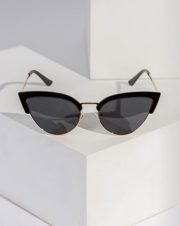 Colette by Colette Hayman Black Browline Sunglasses