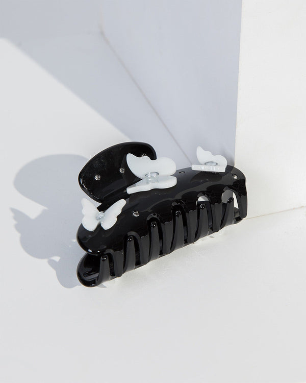 Colette by Colette Hayman Black Butterfly Detail Claw Clip